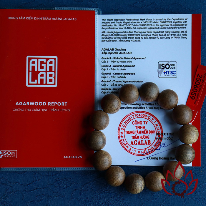 Vòng Trầm Hương Hạt Tròn | 16 Ly | Trầm Tốc Kiến Tự Nhiên